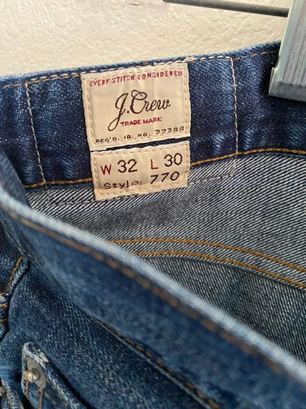 .Crew 770 Straight Fit Jeans Medium Dark Wash Denim Mens 32x30 W32 L30